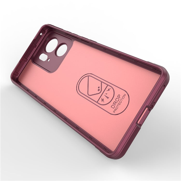 TPU Phone Case for Motorola Edge 40 5G Shockproof Rugged Phone Cover - Wine Red