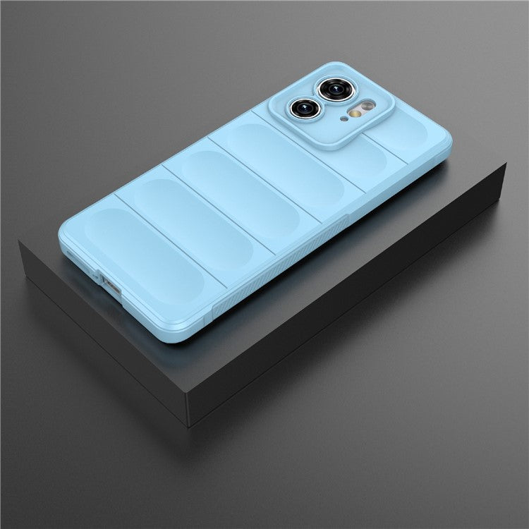 TPU Phone Case for Motorola Edge 40 5G Shockproof Rugged Phone Cover - Baby Blue