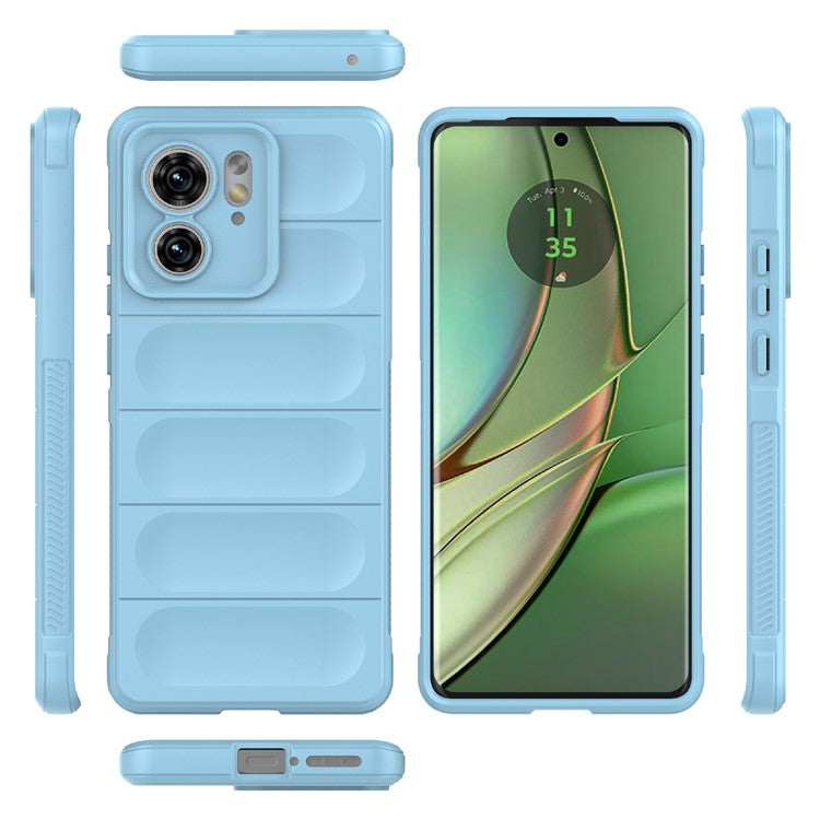 TPU Phone Case for Motorola Edge 40 5G Shockproof Rugged Phone Cover - Baby Blue