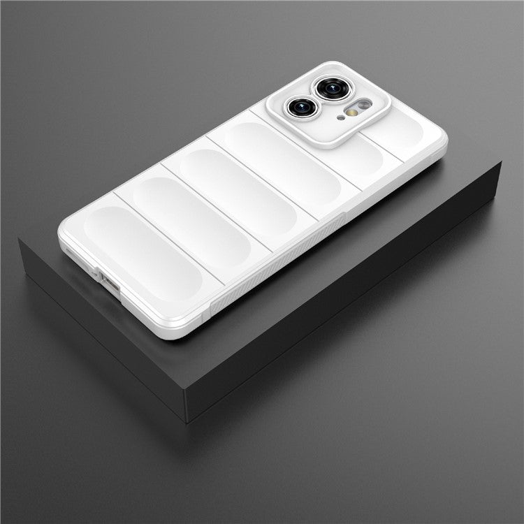 TPU Phone Case for Motorola Edge 40 5G Shockproof Rugged Phone Cover - White