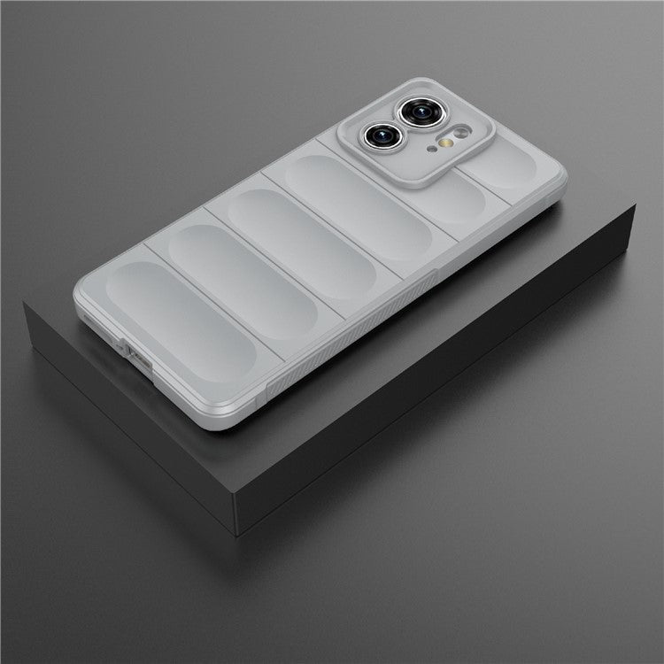 TPU Phone Case for Motorola Edge 40 5G Shockproof Rugged Phone Cover - Light Grey