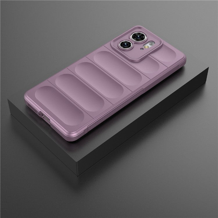 TPU Phone Case for Motorola Edge 40 5G Shockproof Rugged Phone Cover - Light Purple