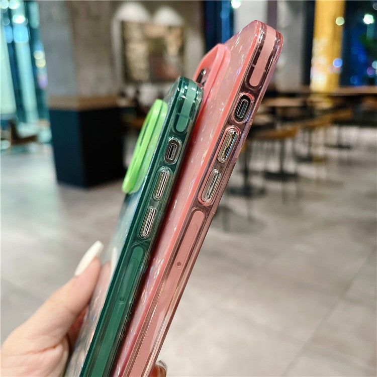 Acrylic PC Phone Case for iPhone 14 Pro Shell Texture Shockproof Slim Phone Cover - Pink