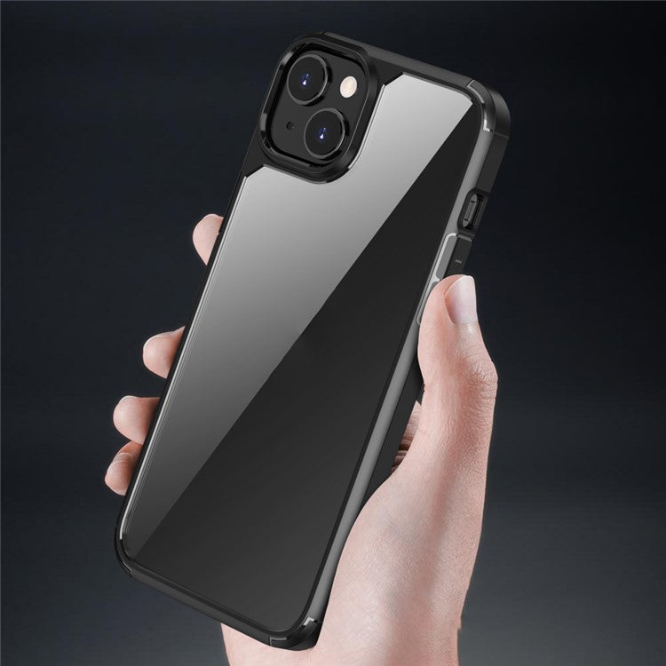 Defense Armor Series for iPhone 14 Plus Clear Phone Shell TPU + PC Drop-Proof Phone Cover - Dark Purple