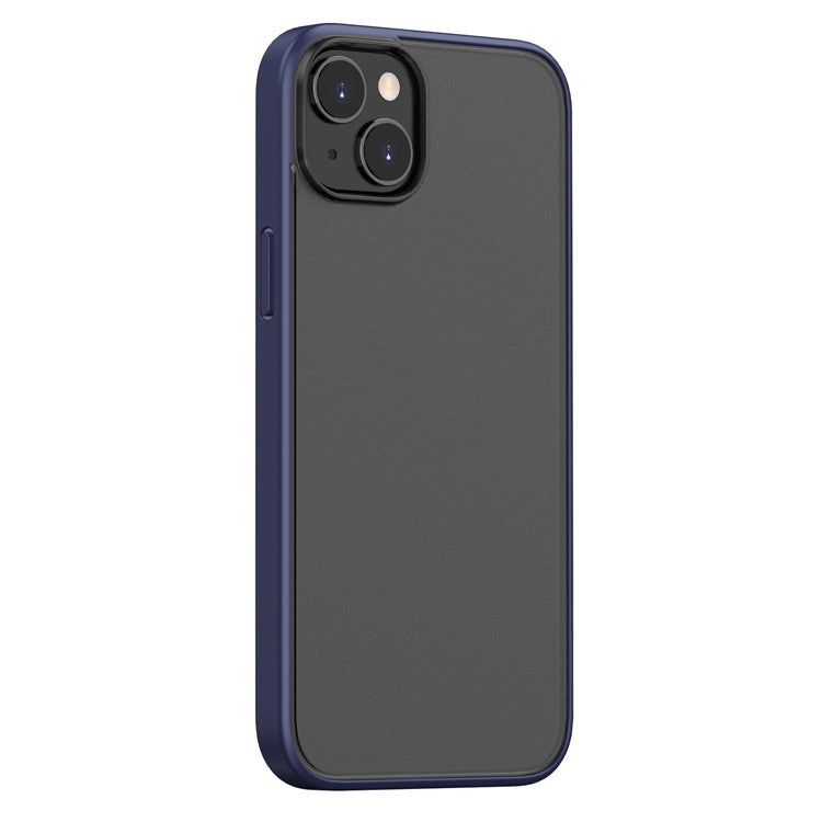 Magic Series for iPhone 14 Plus TPU + PC Phone Case  Translucent Matte Anti-Fingerprint Cover - Blue