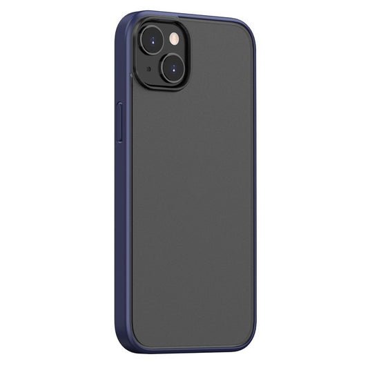 Magic Series for iPhone 14 Plus TPU + PC Phone Case  Translucent Matte Anti-Fingerprint Cover - Blue
