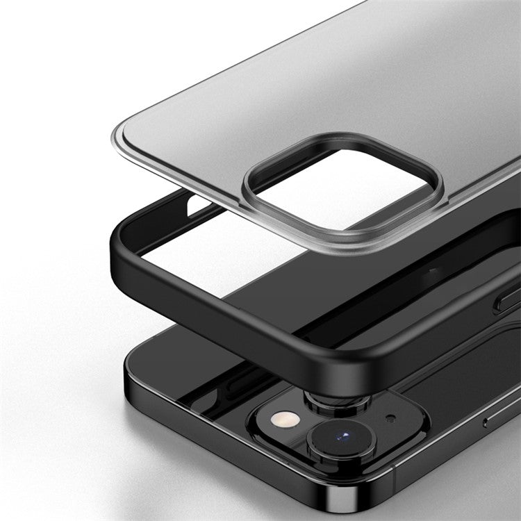 Magic Series for iPhone 14 Plus TPU + PC Phone Case  Translucent Matte Anti-Fingerprint Cover - Blue