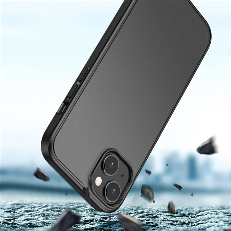 Magic Series for iPhone 14 Plus TPU + PC Phone Case  Translucent Matte Anti-Fingerprint Cover - Blue
