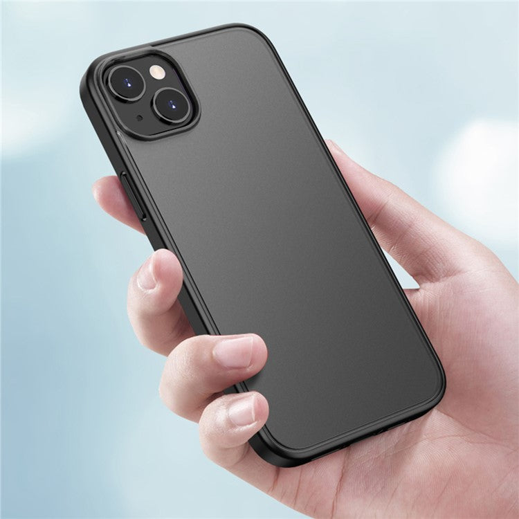 Magic Series for iPhone 14 Plus TPU + PC Phone Case  Translucent Matte Anti-Fingerprint Cover - Blue