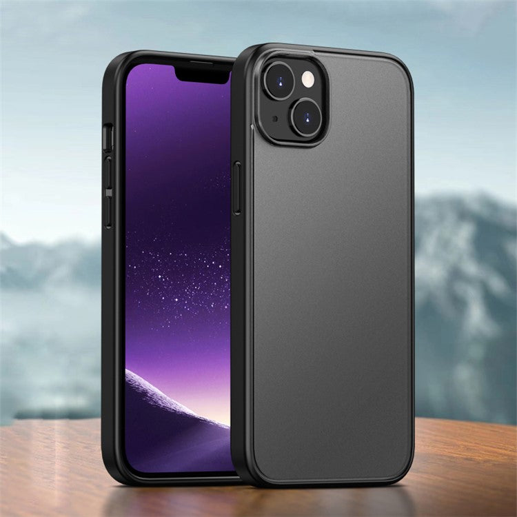 Magic Series for iPhone 14 Plus TPU + PC Phone Case  Translucent Matte Anti-Fingerprint Cover - Blue