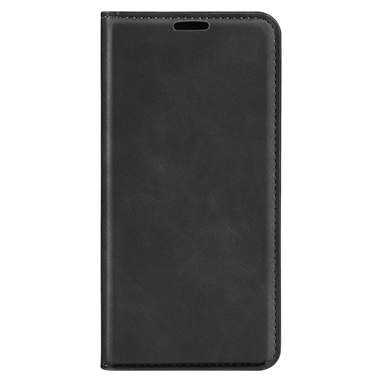 PU Leather Wallet for Motorola Moto X40 5G / Edge 40 Pro 5G , Skin-touch Stand Cover Phone Shell Flip Case - Black