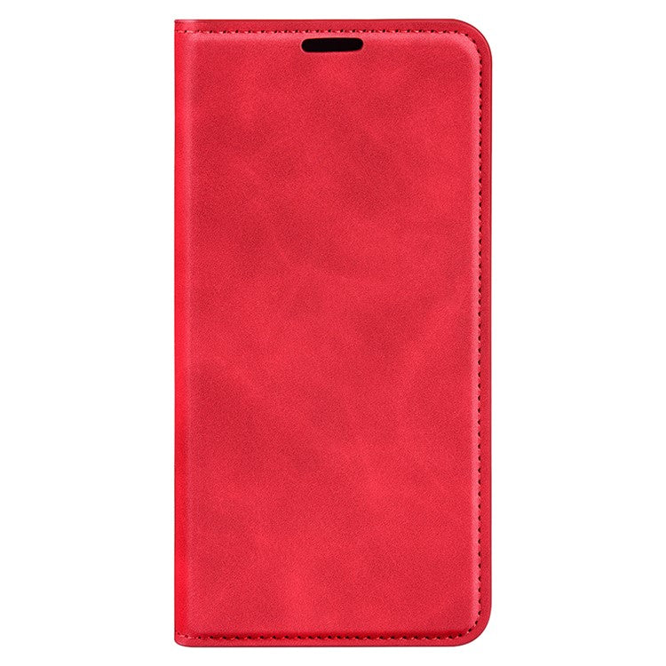 PU Leather Wallet for Motorola Moto X40 5G / Edge 40 Pro 5G , Skin-touch Stand Cover Phone Shell Flip Case - Red