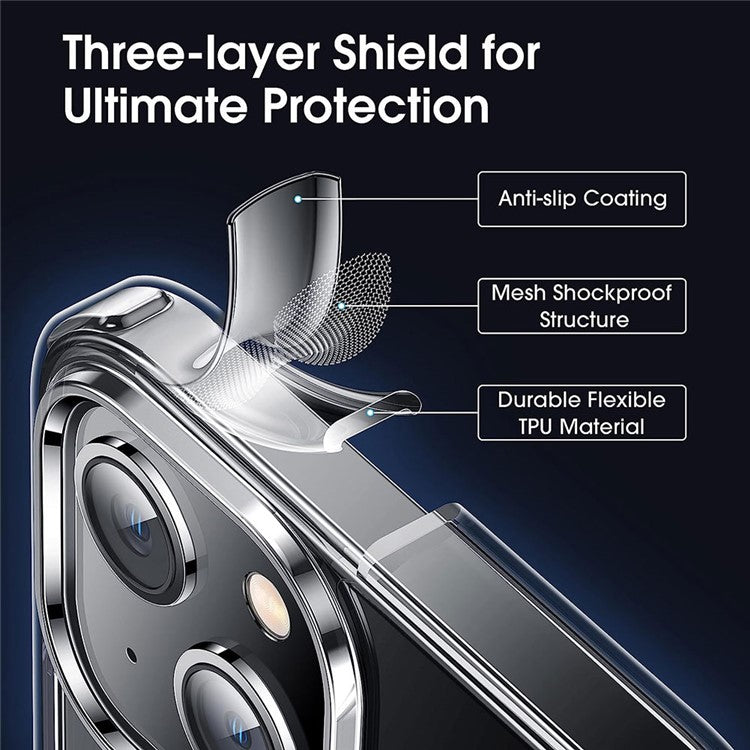 For iPhone 14 Magnetic Clear Case Compatible with MagSafe TPU + PC Protective Phone Cover - Transparent
