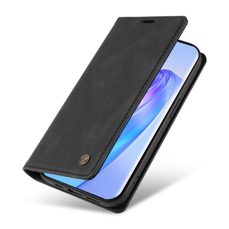 YIKATU YK-004 For Honor X40 5G / X9a 5G / Magic5 Lite 5G Anti-drop Leather Cover Wallet Stand Phone Case - Black