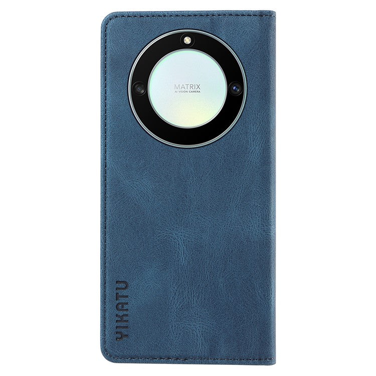 YIKATU YK-004 For Honor X40 5G / X9a 5G / Magic5 Lite 5G Anti-drop Leather Cover Wallet Stand Phone Case - Blue