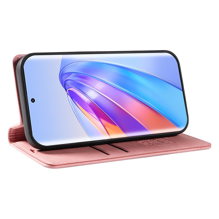 YIKATU YK-004 For Honor X40 5G / X9a 5G / Magic5 Lite 5G Anti-drop Leather Cover Wallet Stand Phone Case - Pink