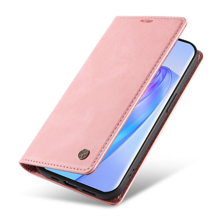 YIKATU YK-004 For Honor X40 5G / X9a 5G / Magic5 Lite 5G Anti-drop Leather Cover Wallet Stand Phone Case - Pink