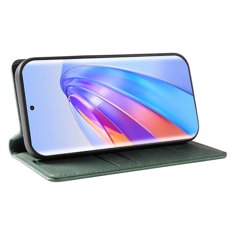 YIKATU YK-004 For Honor X40 5G / X9a 5G / Magic5 Lite 5G Anti-drop Leather Cover Wallet Stand Phone Case - Green