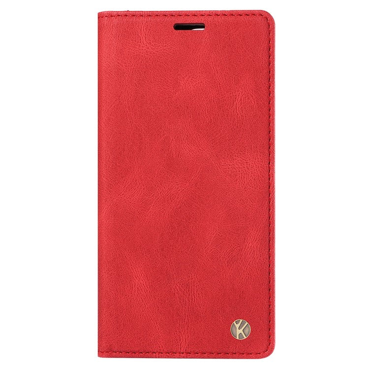 YIKATU YK-004 For Honor X40 5G / X9a 5G / Magic5 Lite 5G Anti-drop Leather Cover Wallet Stand Phone Case - Red