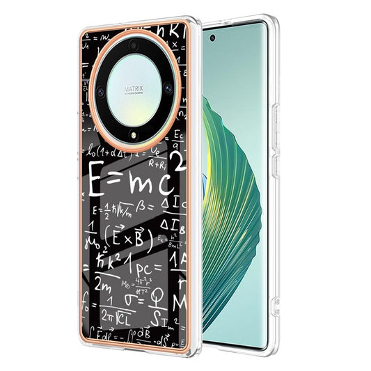 YB IMD Series-19 Style D For Honor X40 5G / X9a 5G / Magic5 Lite 5G IMD Pattern Anti-drop Cover 2.0mm TPU Electroplating Phone Case - Equation