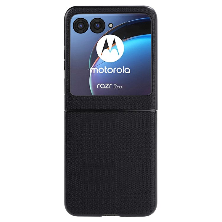 VILI TH Series For Motorola Razr 40 Ultra 5G Anti-drop Phone Case PU Leather Coated PC+TPU Phone Cover - Black
