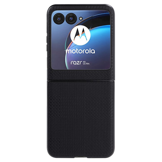 VILI TH Series For Motorola Razr 40 Ultra 5G Anti-drop Phone Case PU Leather Coated PC+TPU Phone Cover - Black