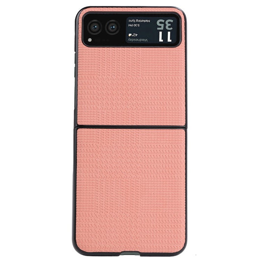 VILI TH Series For Motorola Razr 40 5G Phone Case PU Leather Coated PC+TPU Scratch-proof Cover - Pink