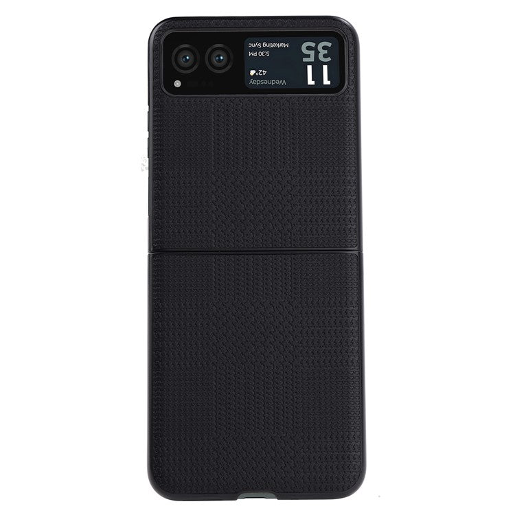 VILI TH Series For Motorola Razr 40 5G Phone Case PU Leather Coated PC+TPU Scratch-proof Cover - Black