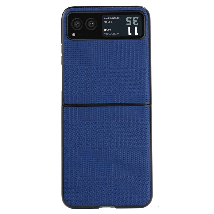 VILI TH Series For Motorola Razr 40 5G Phone Case PU Leather Coated PC+TPU Scratch-proof Cover - Blue