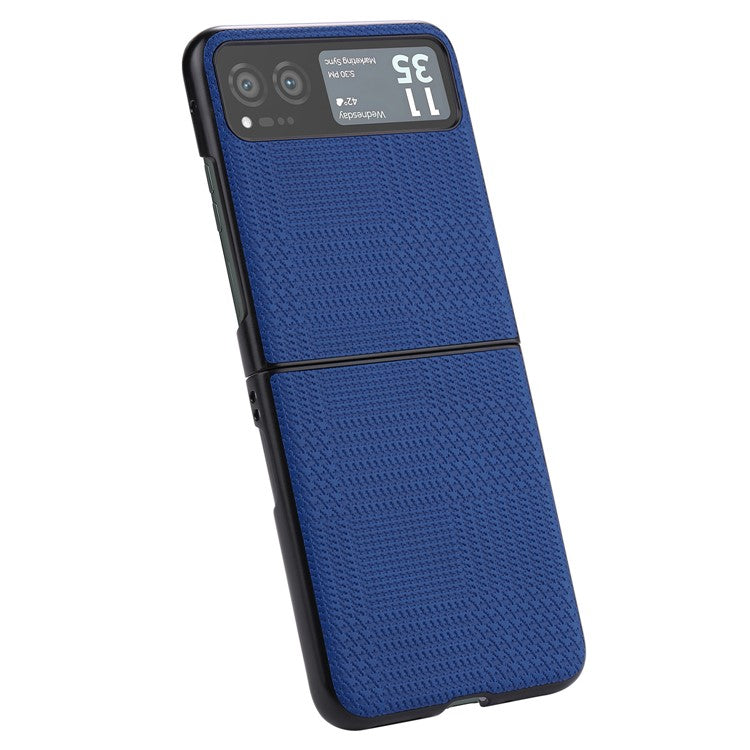 VILI TH Series For Motorola Razr 40 5G Phone Case PU Leather Coated PC+TPU Scratch-proof Cover - Blue