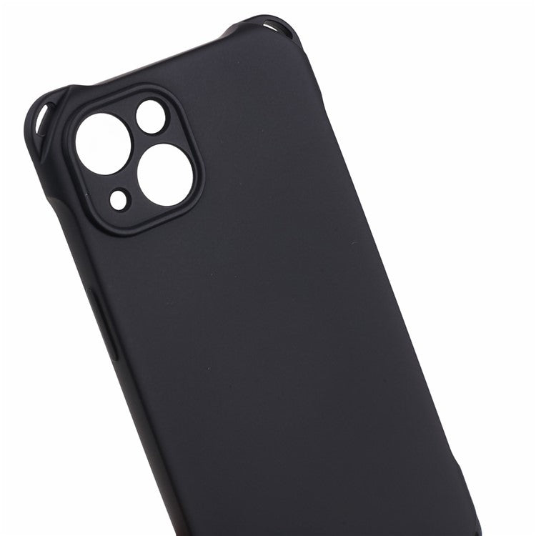 Phone Cover for iPhone 14 Four Corner Thickened Shockproof TPU Phone Case with Hanging Rope - Black