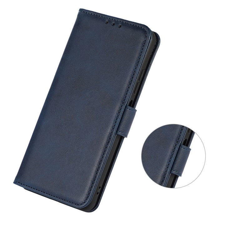 For Huawei nova Y91 4G / Enjoy 60X Cowhide Texture Phone Case Wallet Stand Leather Phone Cover - Blue