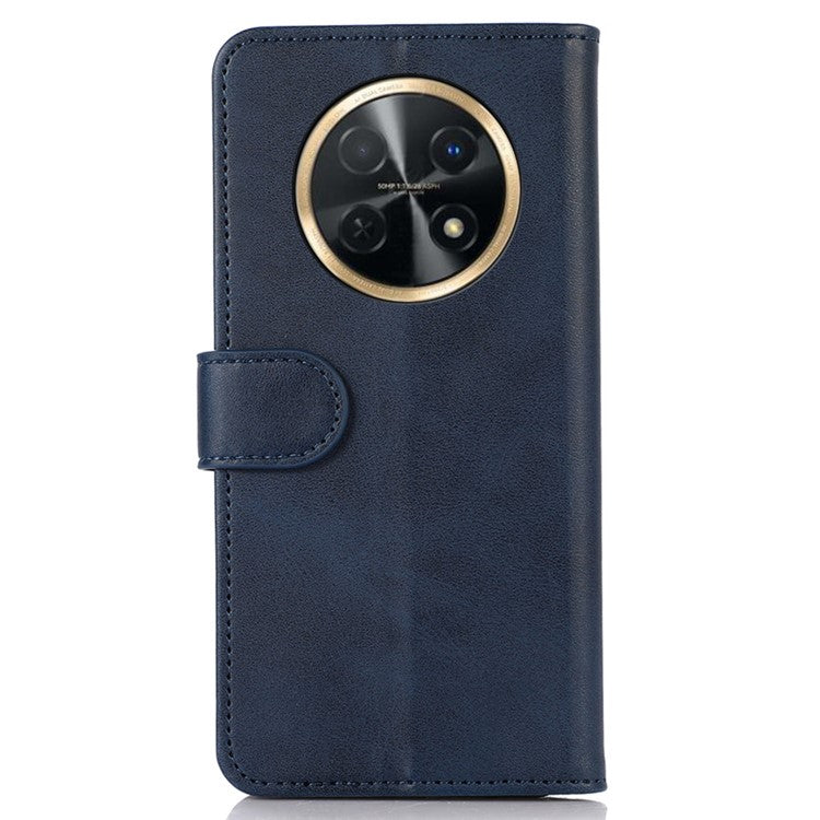 For Huawei nova Y91 4G / Enjoy 60X Cowhide Texture Phone Case Wallet Stand Leather Phone Cover - Blue