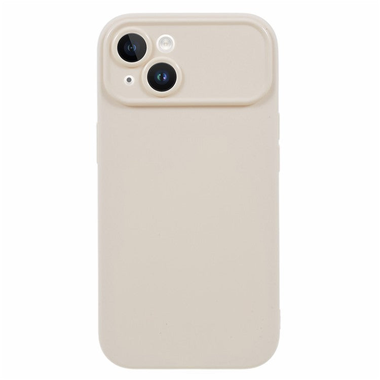 For iPhone 14 Flexible TPU Phone Case Matte Smartphone Back Shell Soft Cover (Precise Rear Lens Cutout) - White