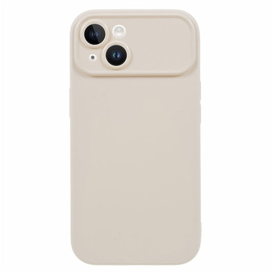For iPhone 14 Flexible TPU Phone Case Matte Smartphone Back Shell Soft Cover (Precise Rear Lens Cutout) - White