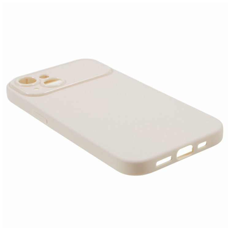 For iPhone 14 Flexible TPU Phone Case Matte Smartphone Back Shell Soft Cover (Precise Rear Lens Cutout) - White