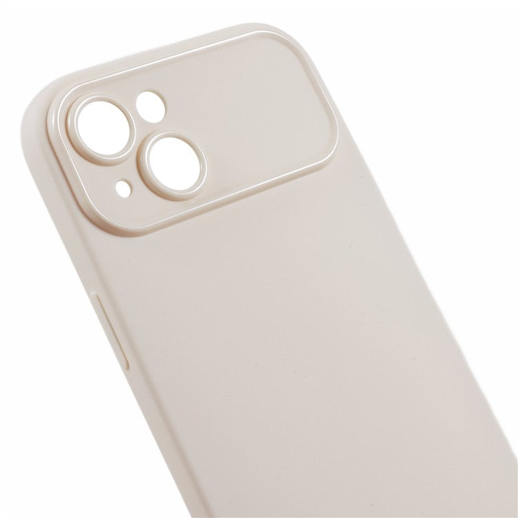 For iPhone 14 Flexible TPU Phone Case Matte Smartphone Back Shell Soft Cover (Precise Rear Lens Cutout) - White