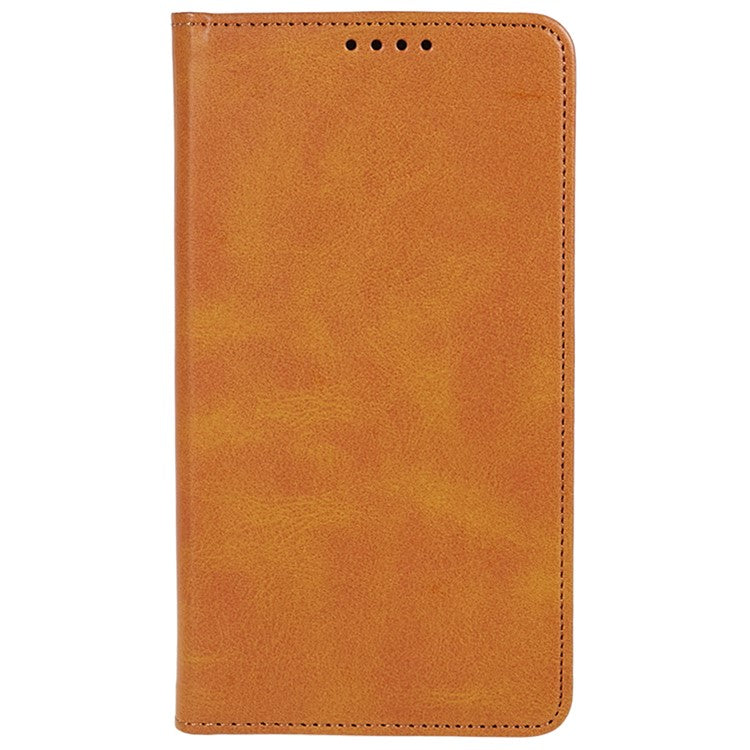 Calf Texture Phone Case for Motorola Moto G13 4G PU Leather Stand Wallet Protective Cover - Khaki