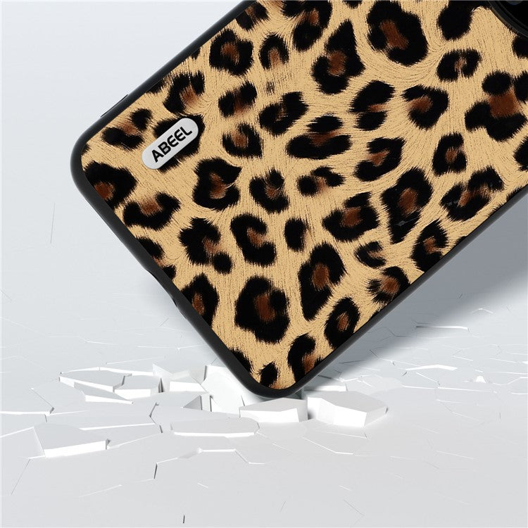 ABEEL Phone Case for Huawei Mate 60 Pro Leopard Texture Scratch-proof PU Leather+TPU+PC Cover - Champagne Gold