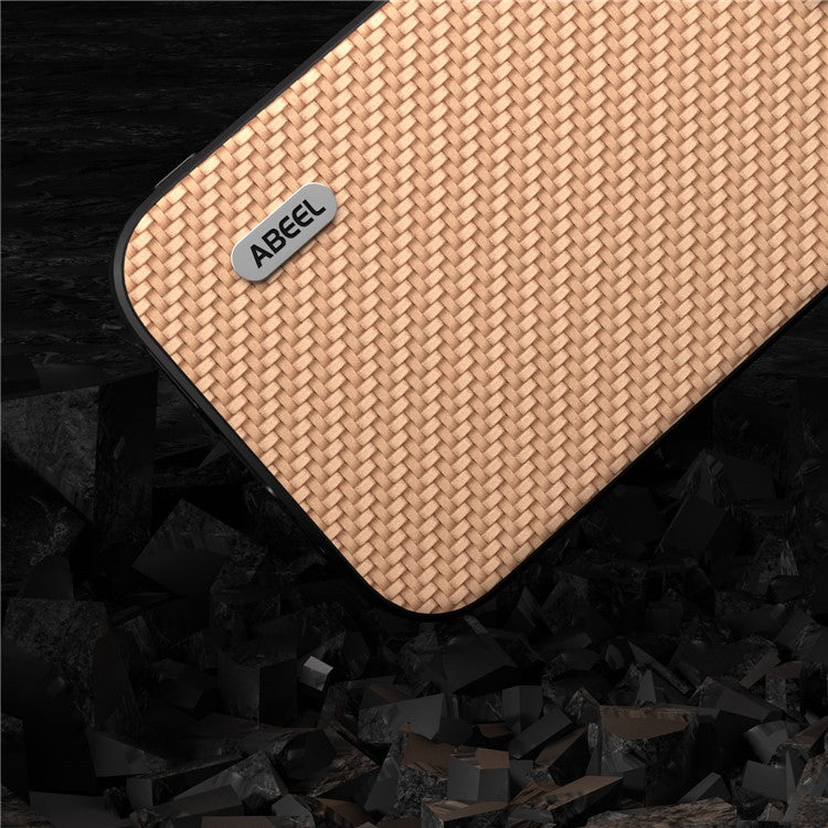 ABEEL For Huawei Mate 60 Pro Carbon Fiber Texture Phone Case PU Leather+PC+TPU Phone Cover - Light Yellow