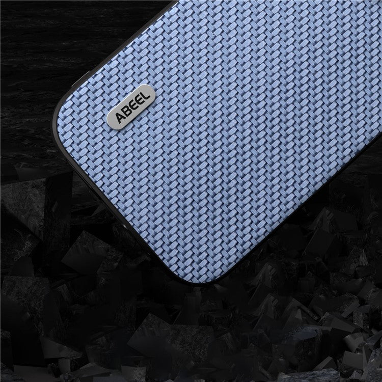 ABEEL For Huawei Mate 60 Pro Carbon Fiber Texture Phone Case PU Leather+PC+TPU Phone Cover - Baby Blue