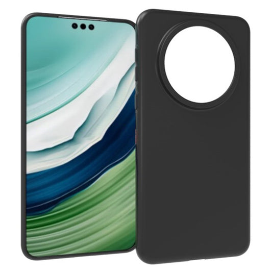 For Huawei Mate 60 Pro Anti-Scratch TPU Shell Anti-Fingerprint Matte Phone Cover Case (Big Rear Lens Hole) - Black
