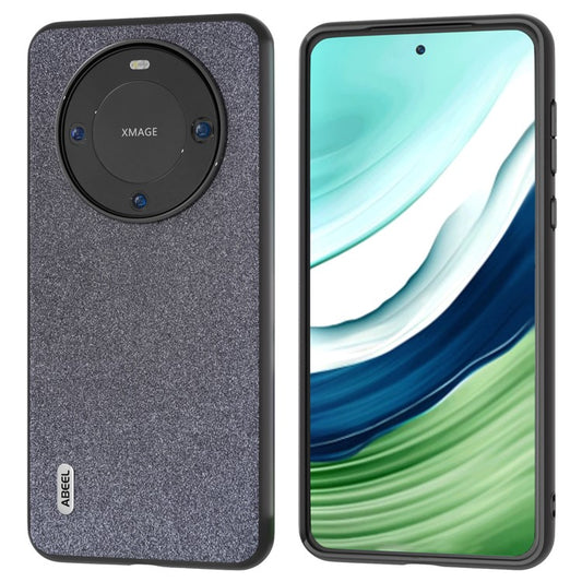 ABEEL For Huawei Mate 60 Glitter Leather Coated TPU+PC Case Anti-scratch Cell Phone Cover - Black