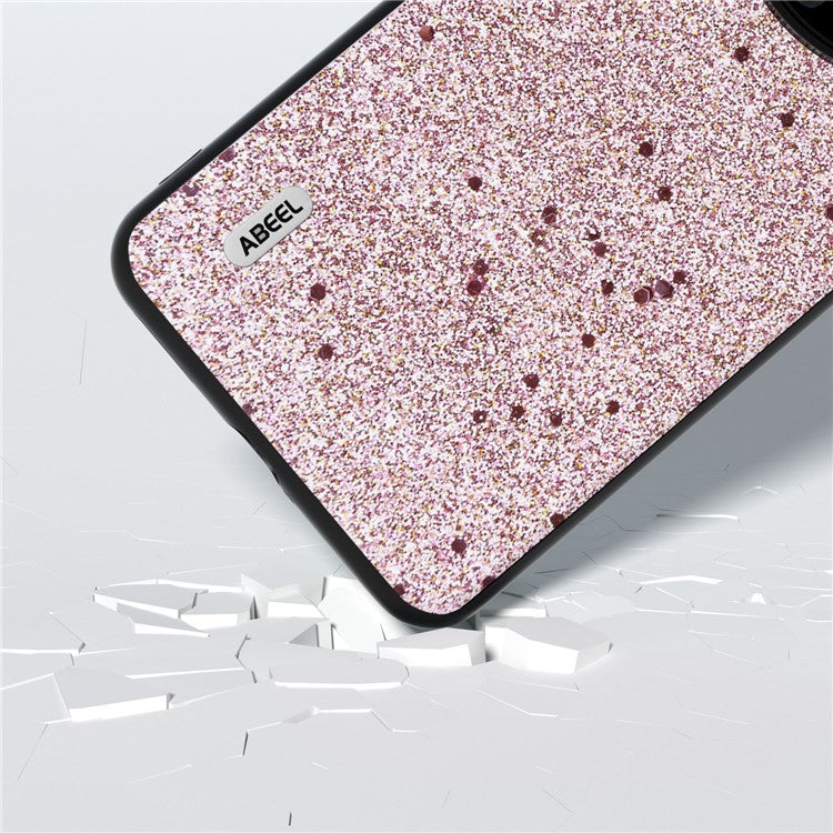 ABEEL For Huawei Mate 60 Glitter Leather Coated TPU+PC Case Anti-scratch Cell Phone Cover - Pink