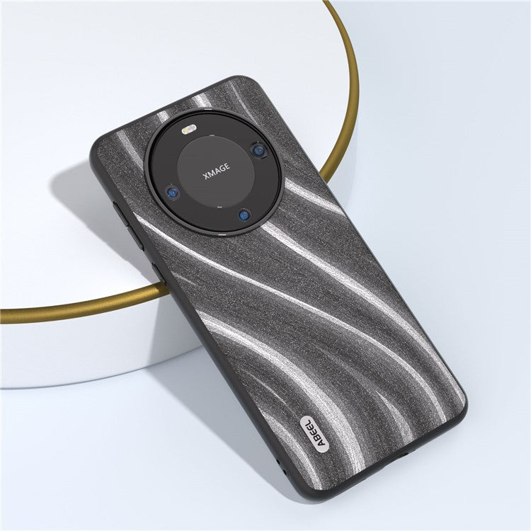ABEEL Milky Way Series for Huawei Mate 60 Protective Phone Case PU Leather Coated PC+TPU Phone Cover - Grey