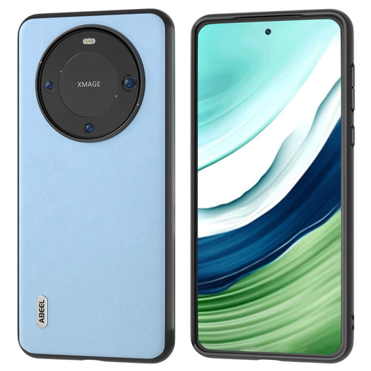 ABEEL For Huawei Mate 60 Phone Case Textured PU Leather Coated TPU+PC Anti-scratch Phone Cover - Blue