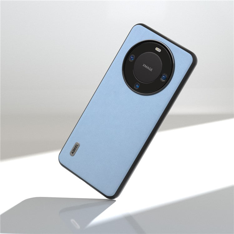 ABEEL For Huawei Mate 60 Phone Case Textured PU Leather Coated TPU+PC Anti-scratch Phone Cover - Blue