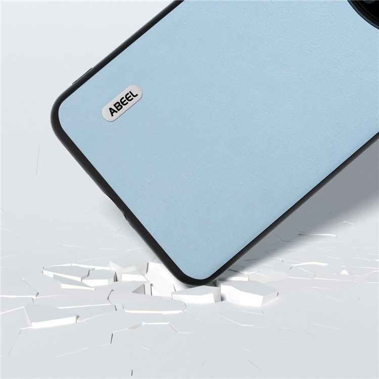 ABEEL For Huawei Mate 60 Phone Case Textured PU Leather Coated TPU+PC Anti-scratch Phone Cover - Blue