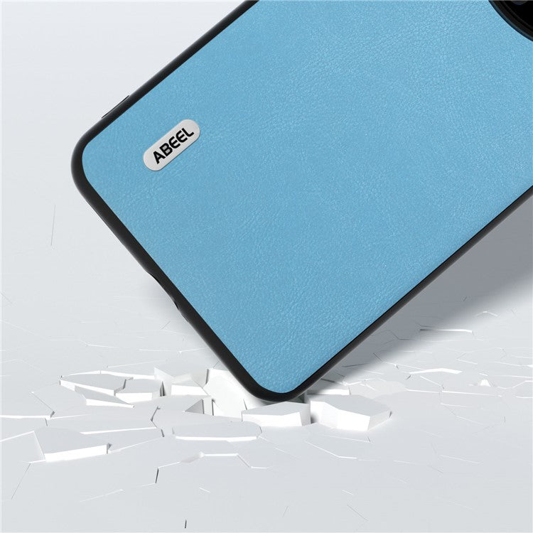 ABEEL For Huawei Mate 60 Phone Case Textured PU Leather Coated TPU+PC Anti-scratch Phone Cover - Sky Blue