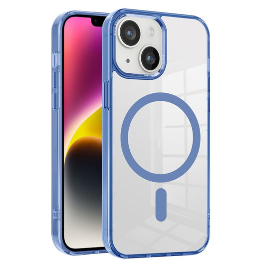 Compatible with MagSafe Phone Case for iPhone 14 , Transparent PC + TPU Magnetic Phone Cover - Baby Blue
